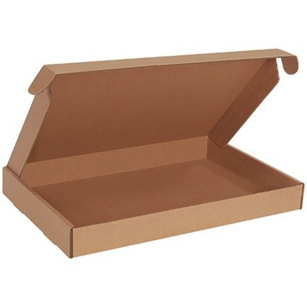 Box Packaging Corrugated Tab Lock Literature Mailers, 18"L x 12"W x 2"H, Kraft MFL18122K